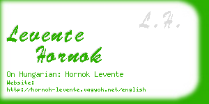 levente hornok business card